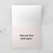 レトロ1950sおもしろいゲーム誕生日 カード (内部)