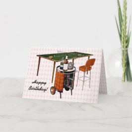 レトロ1950sおもしろいゲーム誕生日 カード