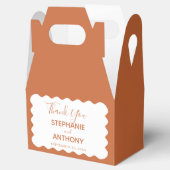 レトロ1950sウェーブエッジテラコッタ結婚ス フェイバーボックス (オープン)