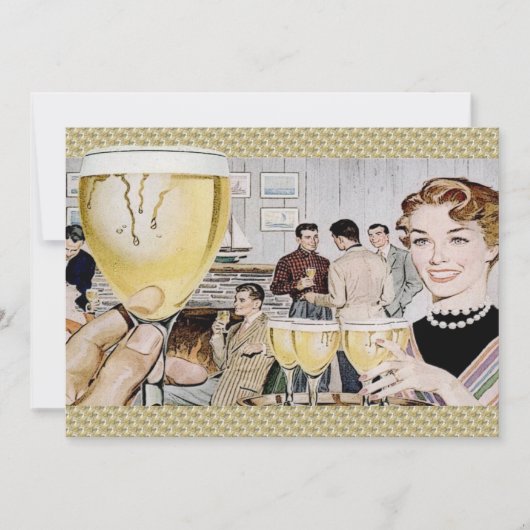 レトロ1950sカクテルパーティー 招待状 (正面)