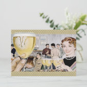 レトロ1950sカクテルパーティー 招待状 (スタンド正面)