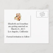 レトロ1950sカップルV2日付の保存 案内ポストカード (裏面)