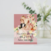 レトロ1950sカップルV2日付の保存 案内ポストカード (スタンド正面)