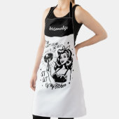 レトロ1950sグラムガールおもしろい皮肉引用文 エプロン (インサイチュ)