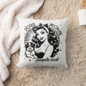 レトロ1950sグラムガールおもしろい皮肉引用文 クッション (ブランケット)