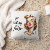レトロ1950sグラムガールおもしろい皮肉引用文 クッション (ブランケット)
