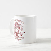 レトロ1950sグラムガールおもしろい皮肉引用文 コーヒーマグカップ (正面左)