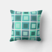 レトロ1950sタイルパターンターコイズ クッション (裏面)