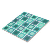 レトロ1950sタイルパターンターコイズ タイル (側面)