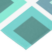 レトロ1950sタイルパターンターコイズ テーブルクロス (アングル)