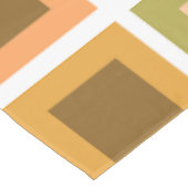 レトロ1950sタイルパターン燃えたオレンジ テーブルクロス (アングル)