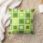 レトロ1950sタイル模様チャートルーズグリーン クッション (ブランケット)