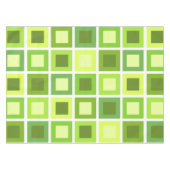 レトロ1950sタイル模様チャートルーズグリーン テーブルクロス (正面(横))