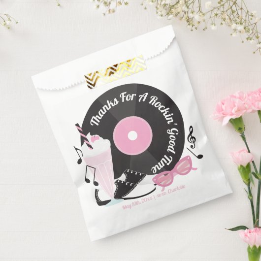 レトロ1950sダイナー誕生日のお気に入りバッグ- Sock Hop R フェイバーバッグ (封をした状態)