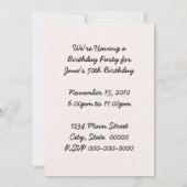 レトロ1950sパーティー 招待状 (裏面)