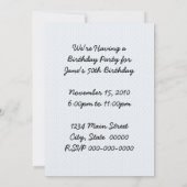 レトロ1950sパーティー 招待状 (裏面)