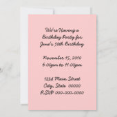 レトロ1950sパーティー 招待状 (裏面)