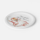 レトロ1950sベビーガールシャワー ペーパープレート (アングル)