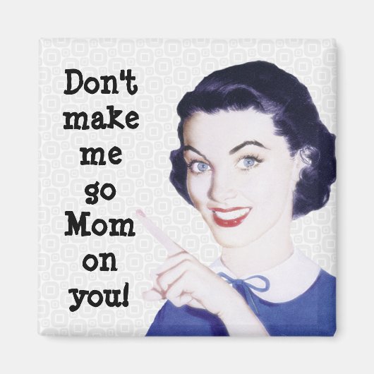 レトロ1950sポインティングマザー マグネット (正面)