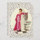 レトロ1950sヴァレンティーンズデイディナー 招待状 (正面/裏面)