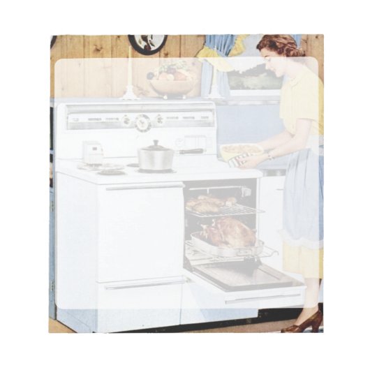 レトロ1950s主婦 ノートパッド (正面)