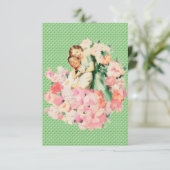 レトロ1950s婚約ディナー 招待状 (スタンド正面)