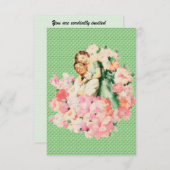 レトロ1950s婚約ディナー 招待状 (正面/裏面)