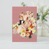 レトロ1950s婚約ディナーV2 招待状 (スタンド正面)