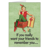 レトロ1950s小妖精や小人は秘密のクリスマスカードを知っている (正面)