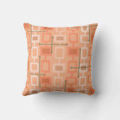 レトロ1950s幾何学模様（オレンジ） クッション (裏面)