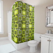 レトロ1950s幾何学模様 シャワーカーテン (インサイチュ)