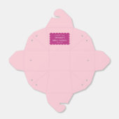 レトロ1950s波状エッジマゼンタおよびピンクブライダル フェイバーボックス (折り畳みなし)