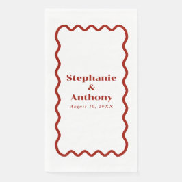 レトロ1950s波状縁ダークレッド結婚ズ