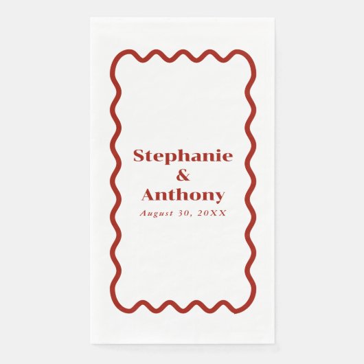 レトロ1950s波状縁ダークレッド結婚ズ (正面)