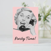 レトロ1950s誕生日パーティーV2 招待状 (スタンド正面)