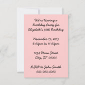 レトロ1950s誕生日パーティーV2 招待状 (裏面)