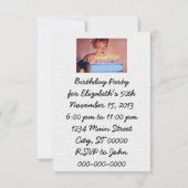 レトロ1950s誕生日V2 招待状 (裏面)