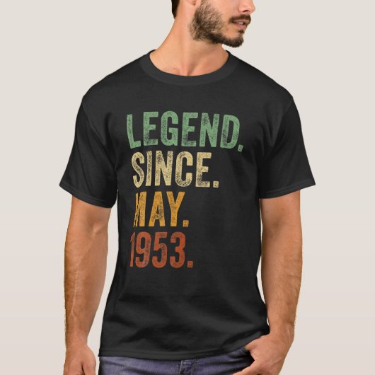 レトロ1953年誕生日1953年生まれ以来の伝説 Tシャツ (正面)