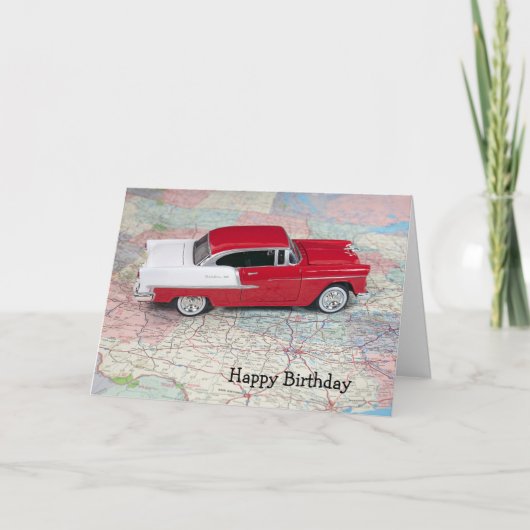 レトロ1955シェブカーオンロードマップ カード (正面)