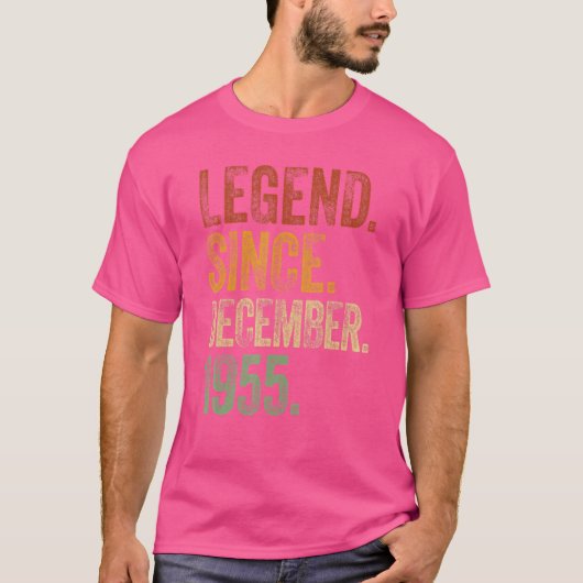 レトロ1955年誕生日12月生まれ19年伝説 Tシャツ (正面)