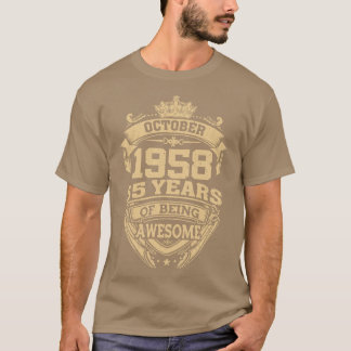 レトロ1958年10月65日素晴らしである Tシャツ