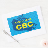 レトロ1958-1966ロゴ 長方形シール (封筒)