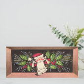 レトロ1960のサンタフラットクリスマスカード シーズンカード (スタンド正面)