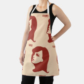レトロ1960年代ミニマリスト女性イラストレーションアート エプロン (インサイチュ)