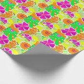 レトロ1960年代：平和、愛、ロックンロール ラッピングペーパー (角)