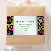 レトロ1960-xスタイルフラワーパワー住所 シール (インサイチュ)