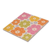 レトロ1960sスタイルフローラルパターン タイル (側面)