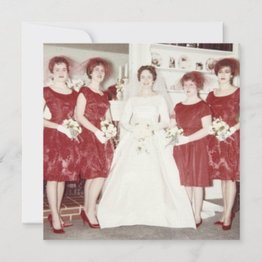 レトロ1960sブライダルシャワー 招待状 (正面)