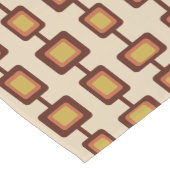 レトロ1960s丸正方形イエローオレンジ ショートテーブルランナー (コーナー)