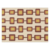 レトロ1960s丸正方形イエローオレンジ テーブルクロス (正面(横))